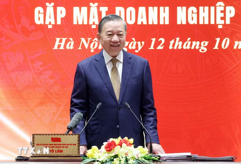 Tổng Bí thư, Chủ tịch nước Tô Lâm phát biểu Ảnh TTXVN